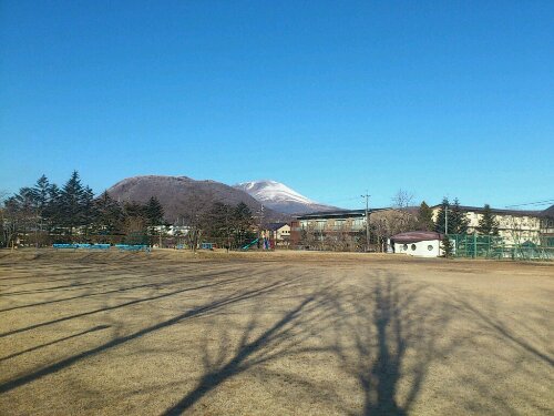 冠雪した浅間山