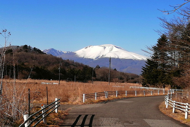 別荘地近くから見る浅間山